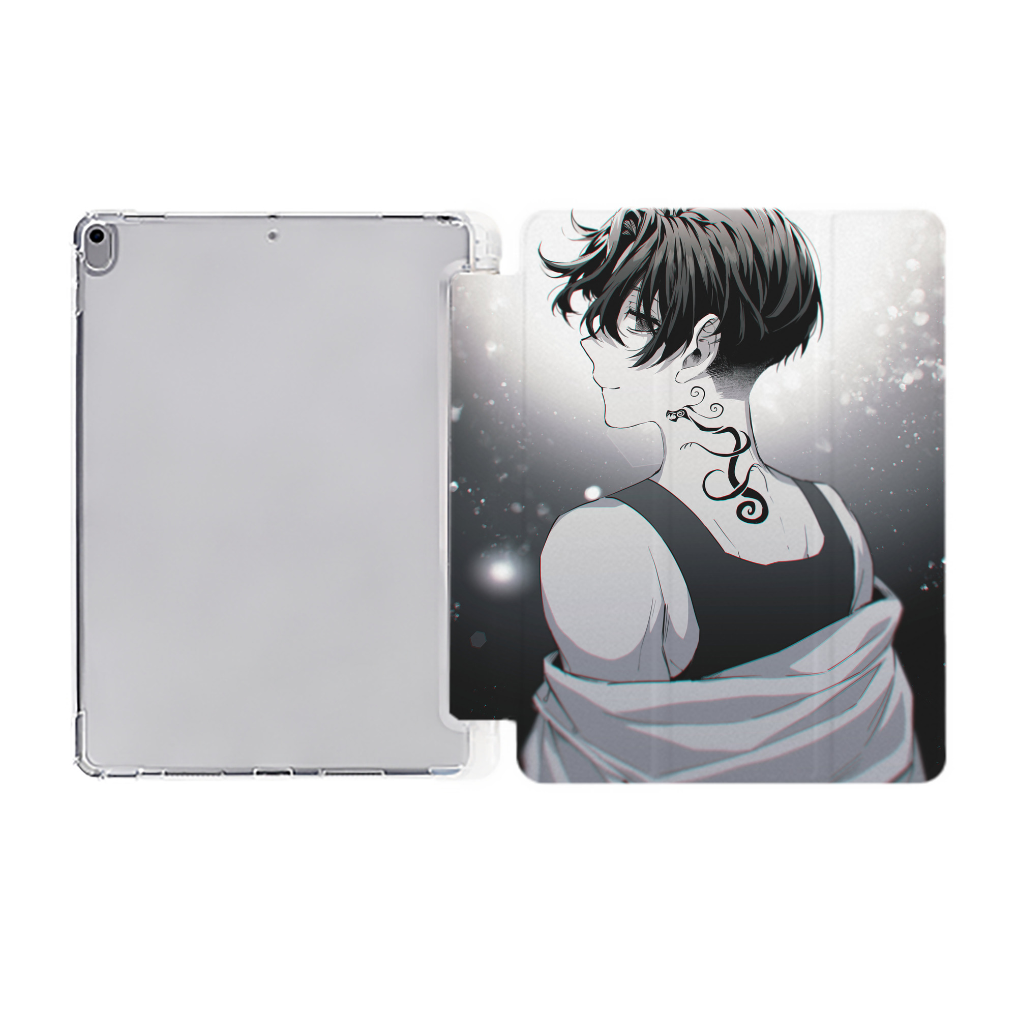 （画像用） 東京リベンジャーズ Tokyo Revengers IPad ケース ペン収納付き 三つ折りスタンド PUレザー×シリコン 対応機種9.5/10.5/10.9インチ